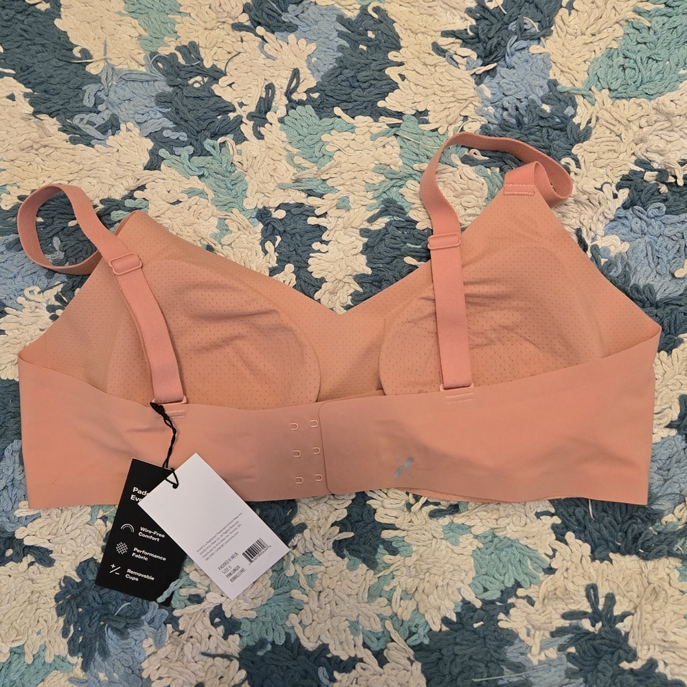 NWT Knix Size 5 Padded V Neck Wireless Bra Pink - Picture 2 of 3